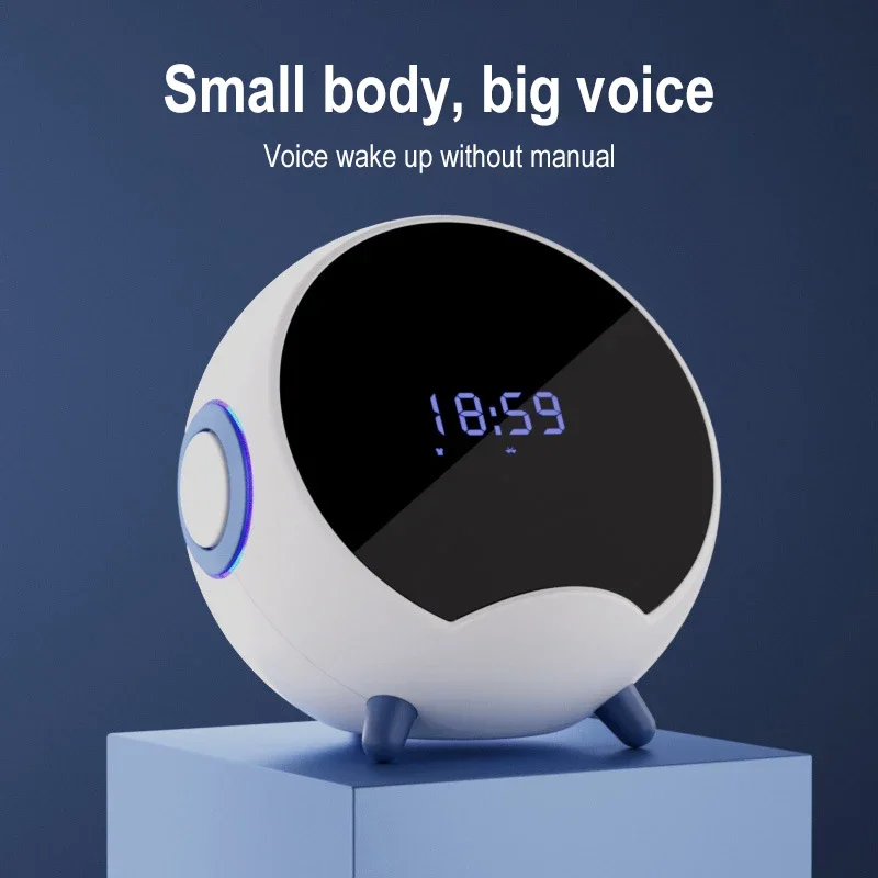 Planet Fashion Bluetooth Speaker Portable Bluetooth Desktop Sound with Phone Stand Mirror Sound Clock