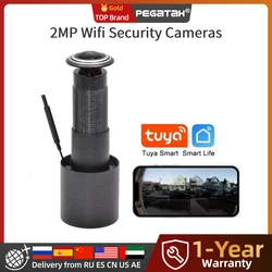PEGATAH Tuya Smart Video Peephole 2MP Wifi Cam Motion Detection Door Video-eye Wireless Two-way Audio Home Security Cameras
