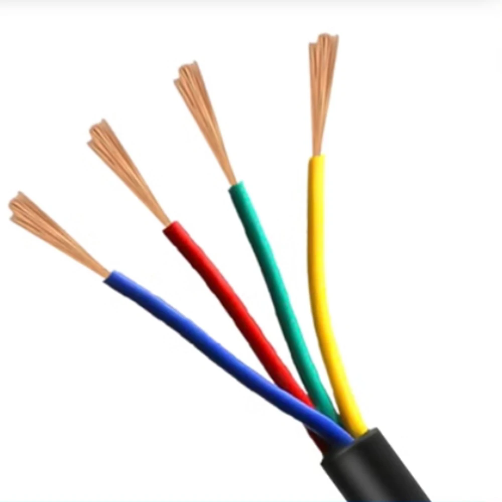 

Кабель питания RVV5*1 мм Квадратный шнур питания Многожильный провод в оболочке 5-ядерный 1 м Линия управления сигналом Провод для защиты окружающей среды