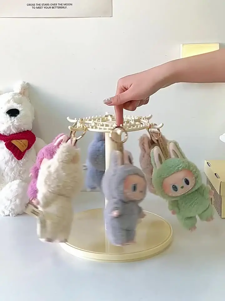 Rotating Labubu Pendant Display Box 23.1x23.1x25.7cm