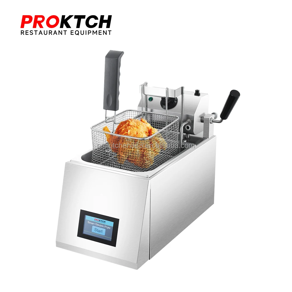 

Smart Auto Lift Countertop Deep Fryer For Fried Chicken And French Fries - Professional Commercial Electric Bulk Frying Machine