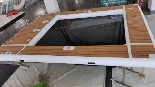 Venda quente 4x3m inflável iate piscina flutuante água mar piscina com rede