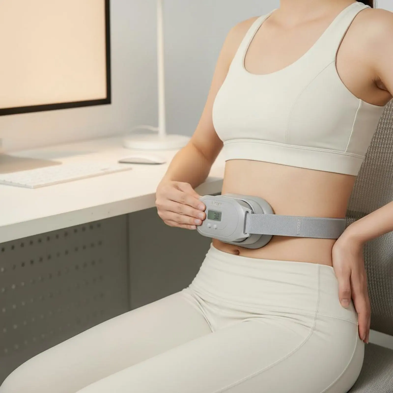 Appareil d'entraînement respiratoire abdominal pour sculpter le ventre et améliorer la capacité pulmonaire, équipement de fitness avec rembourrage confortable pour femmes post-partum