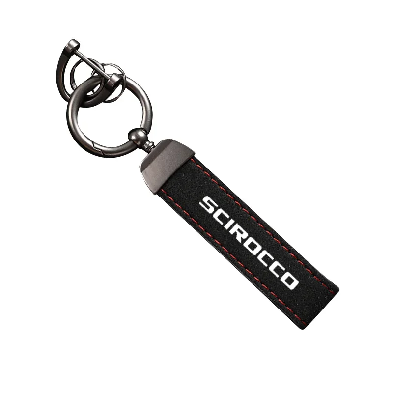 الجلد المدبوغ المفاتيح الرياضة حلقة رئيسية هدية مخصصة مع شعار ل SCIROCCO GTI R GTE CTS Llaveros Para Hombre كيرينغ الملحقات