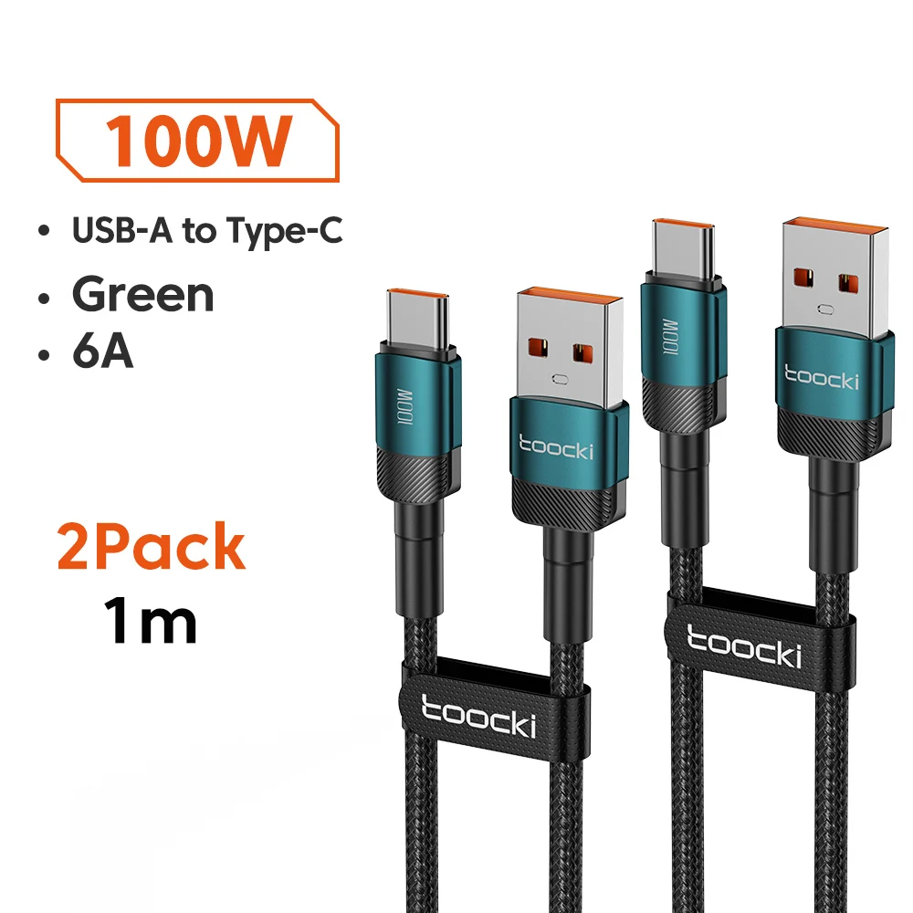 Toocki 6A USB Naar Type C Kabel voor Huawei Xiaomi PD 100W Snel Opladen Oplader USB C Data Cord Quick Charge voor Samsung Oneplus
