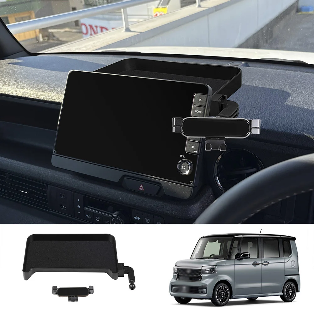

Для Honda N-BOX 2024 2025 ABS держатель для мобильного телефона ящик для хранения экрана контейнер протектор интерьерные автомобильные аксессуары