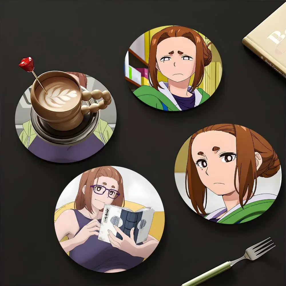 1pc Sumireko Ogawa Anime characters Wooden Coaster Colour Printing Cup Mat Home Desk Decoration Gifts