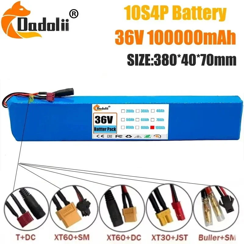 

10S4P 36V 100000mAh Electric Scooter Lithium Battery 18650 battery pack 36V 60Ah Electric Scooter Electric Scooter Battery 36v