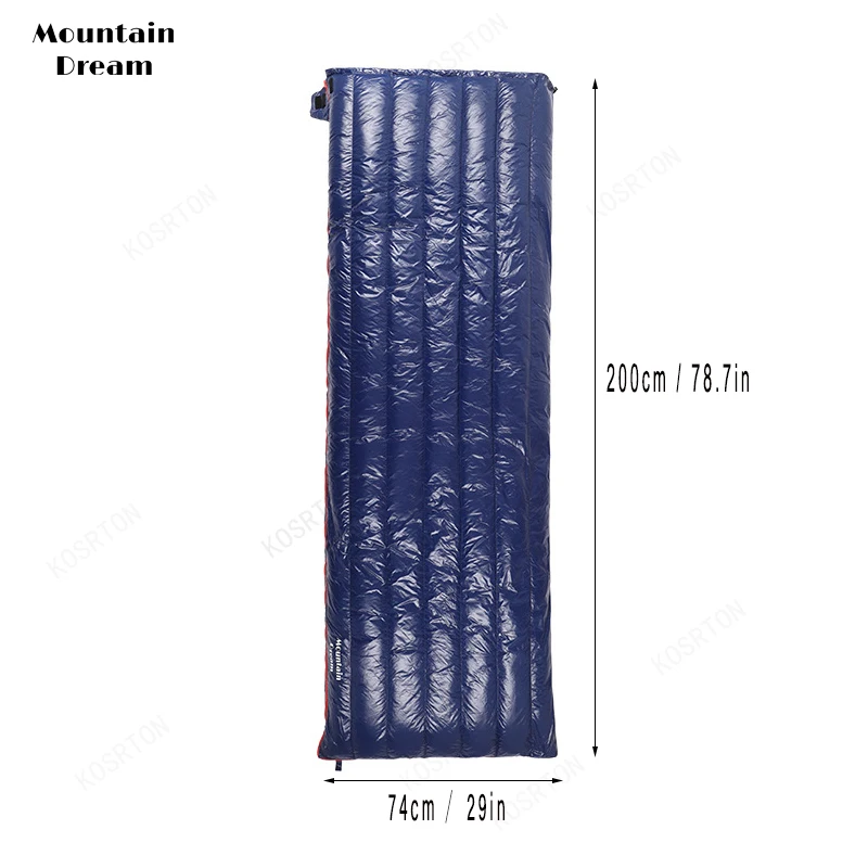 Camping Sleeping Bag 90% Goose Down Adult 200*73cm Envelope Type Ultralight Portable Sliping Down Sleeping Bag 3 Season Warm