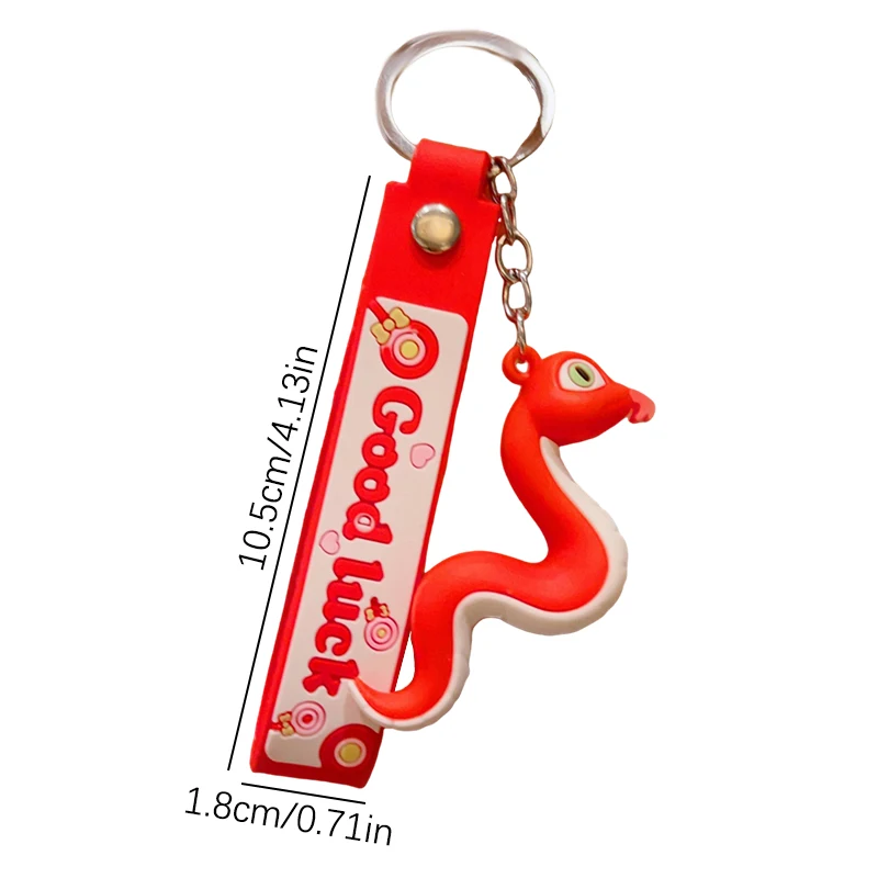 Lucky Snake Pendant Keychain New Year Gift Jewelry Cartoon Backpack Car Keys Decoration Chinese Snake Doll Hangings Ornament image 6
