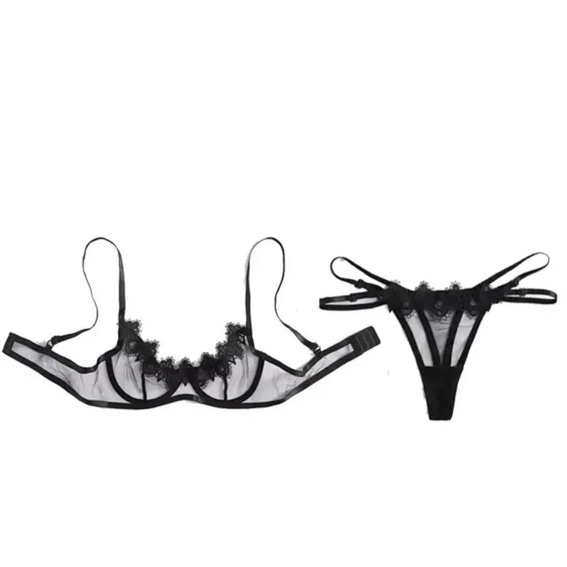 Sexy Dessous für Damen, Unterwäsche-Set, durchsichtiger Spitzen-Body, Babydoll-Nachtwäsche – Detail 6