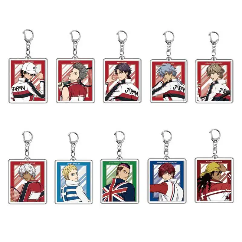 

6cm Anime New THE Prince of Tennis Keychain Cartoon Figure Ryoma Echizen Tezuka Kunimitsu Bag Pendant Jewelry Accessories Fans G