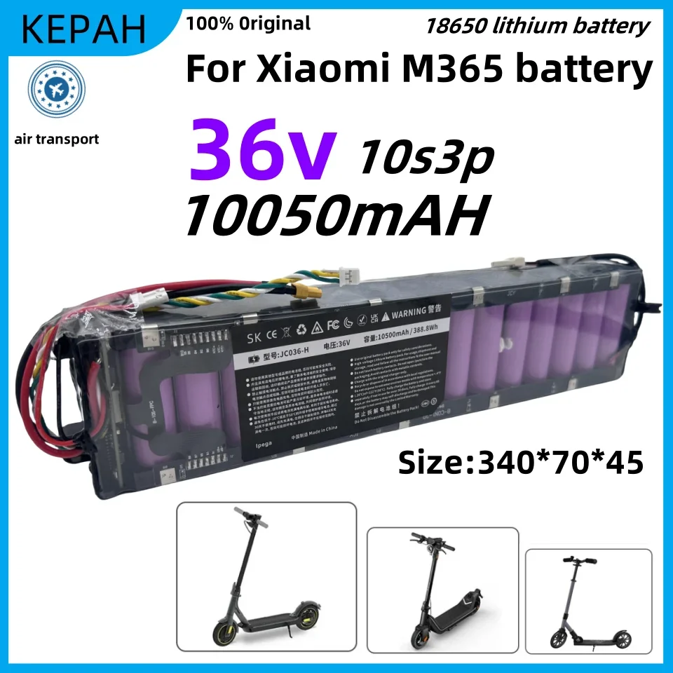 

42V Suitable for Xiaomi M365 M356 Pro dedicated battery pack, 36V lithium-ion battery, 10500mAh, with a range of 30 kilometers