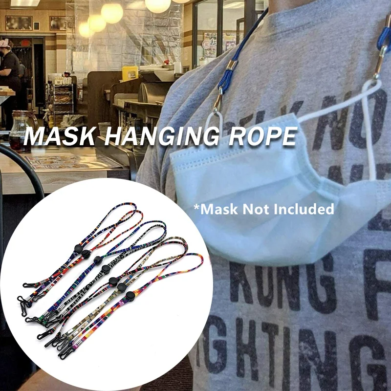 1Pcs Adjustable Face Mask Hanging Rope Face Mask Lanyard Anti-Lost Disposable Mask Holder Traceless Ear Hanging Rope