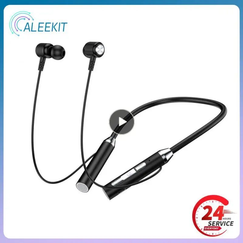 Wireless Headphones Neckband Sports Magnetic Waterproof With Microphone Wireless Earphone 5.2 Noise Reduction Earbuds