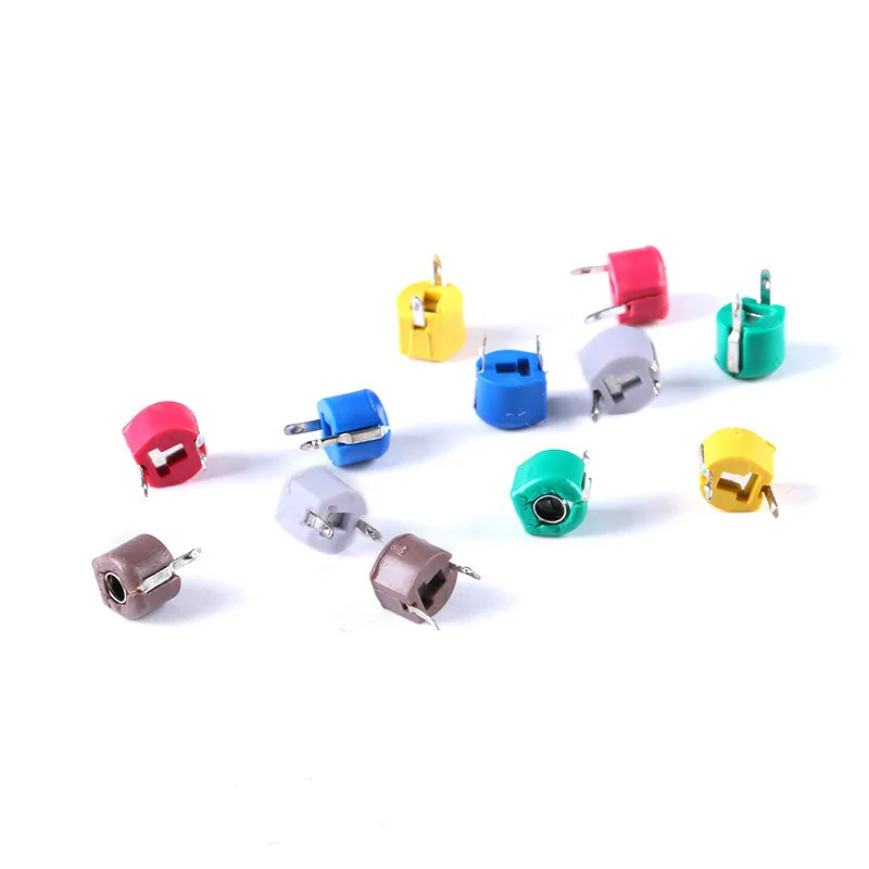 10PCS 6mm Trimmer Variable Ceramic Capacitor 3PF 5PF 10PF 20PF 30PF 40PF 50PF 60PF 70PF 120PF Adjustable Capacitors for Arduino