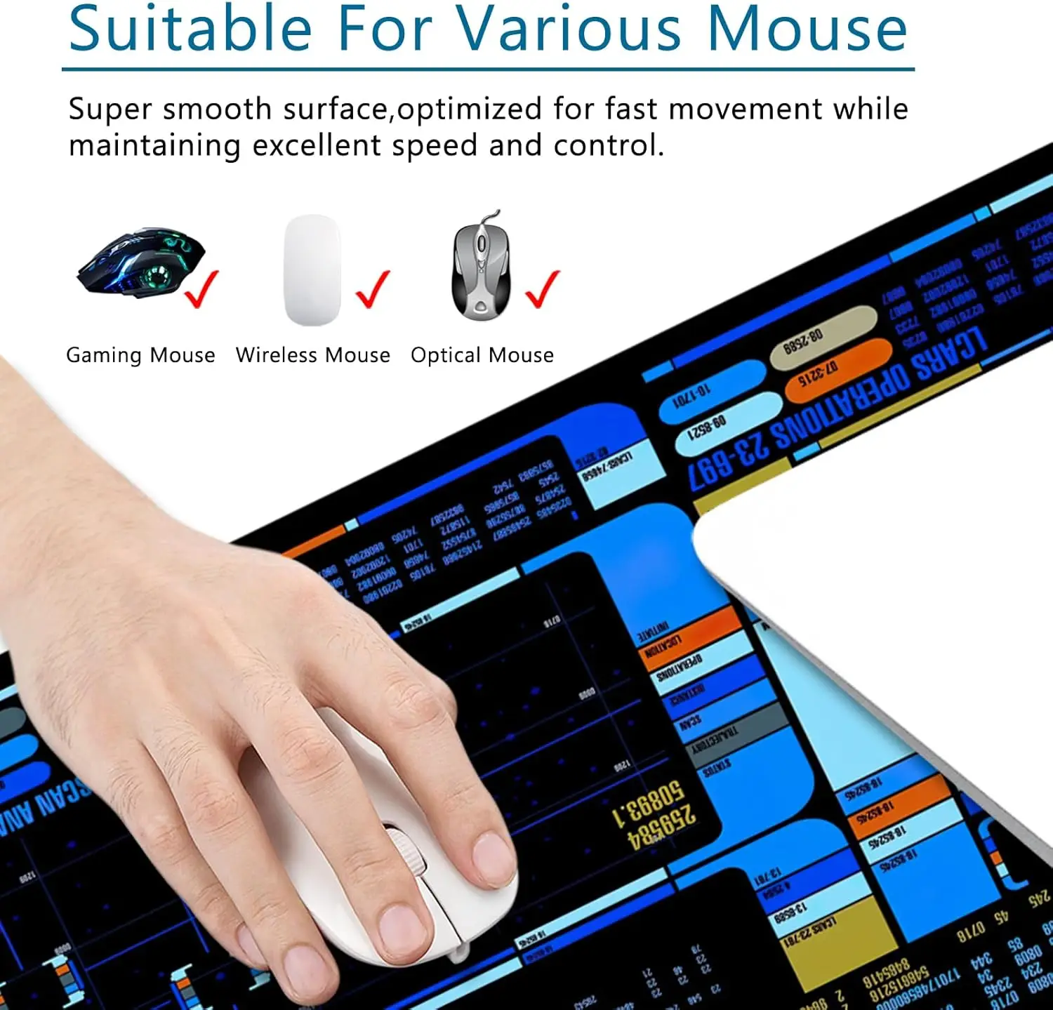 Spacecraft Dashboard Gaming Mo - Gaming Desk Mat บทวิจารณ์และราคา