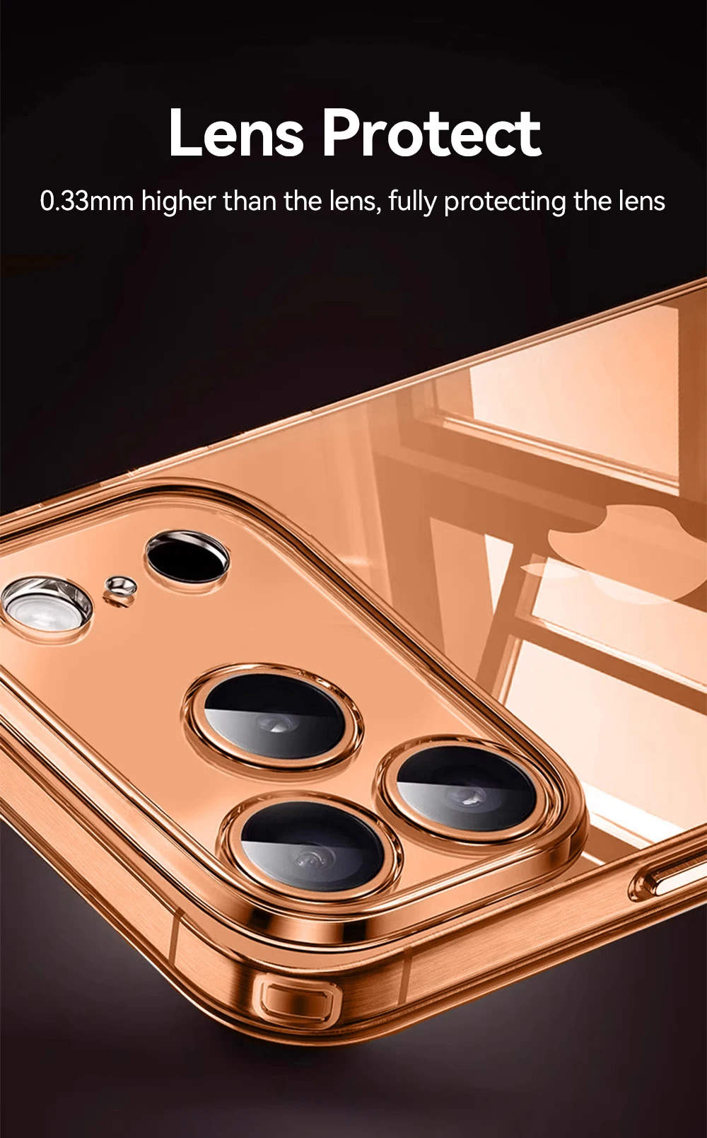Joyroom Clear Case für iPhone 17 Pro Max, Anti-Drop, transparente Abdeckung, vergilbungsfrei, stoßfest, ultradünn, Displayschutz – Detail 12