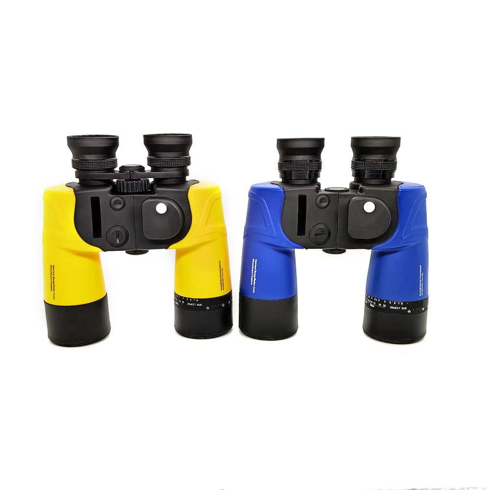 7x50 Waterproof Fogproof Marine Binoculars with compact Internal Rangefinder & Compass