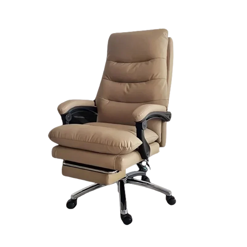 Folding Brown Gaming Chairs Leather Luxury Comfy Gaming Recliner Relaxing Cushion Folding Bed Chair Entrance Hall Furniture