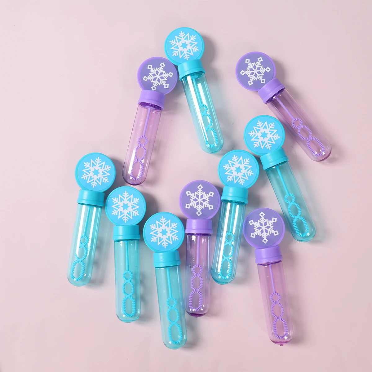 10 Uds copo de nieve tubo de burbuja botella de jabón fiesta de cumpleaños niños favores juguetes para invitados regalos boda Baby Shower decoración de Navidad