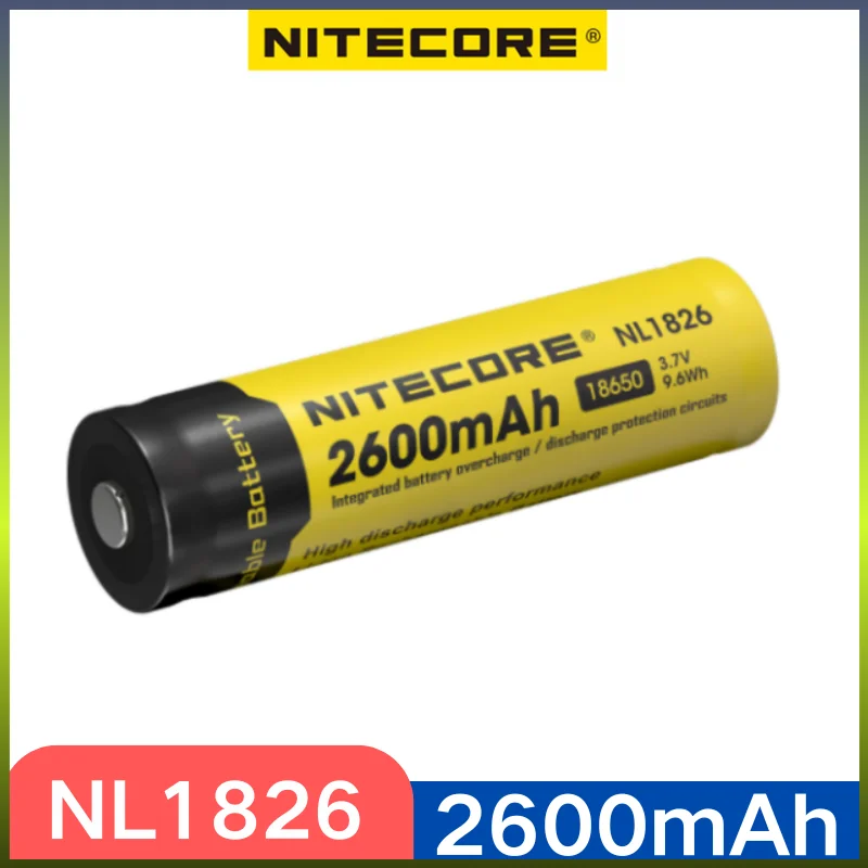 Nitecore NL1826 3.7V 2600mAh 18650  Rechargeable Li-ion battery