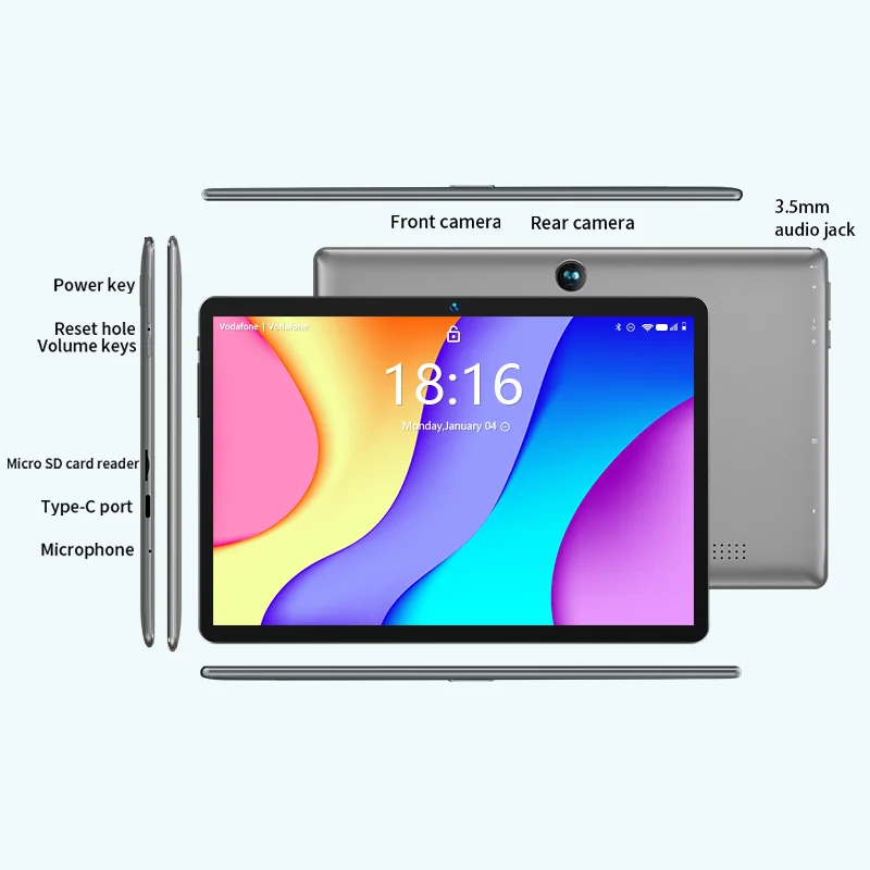 BMAX 안드로이드 14 MaxPad I9 PLUS 10.1인치 1280*800 IPS HD 터치스크린 12GB(4GB RAM+8GB 확장) 64GB ROM Rockchip RK3562 태블릿