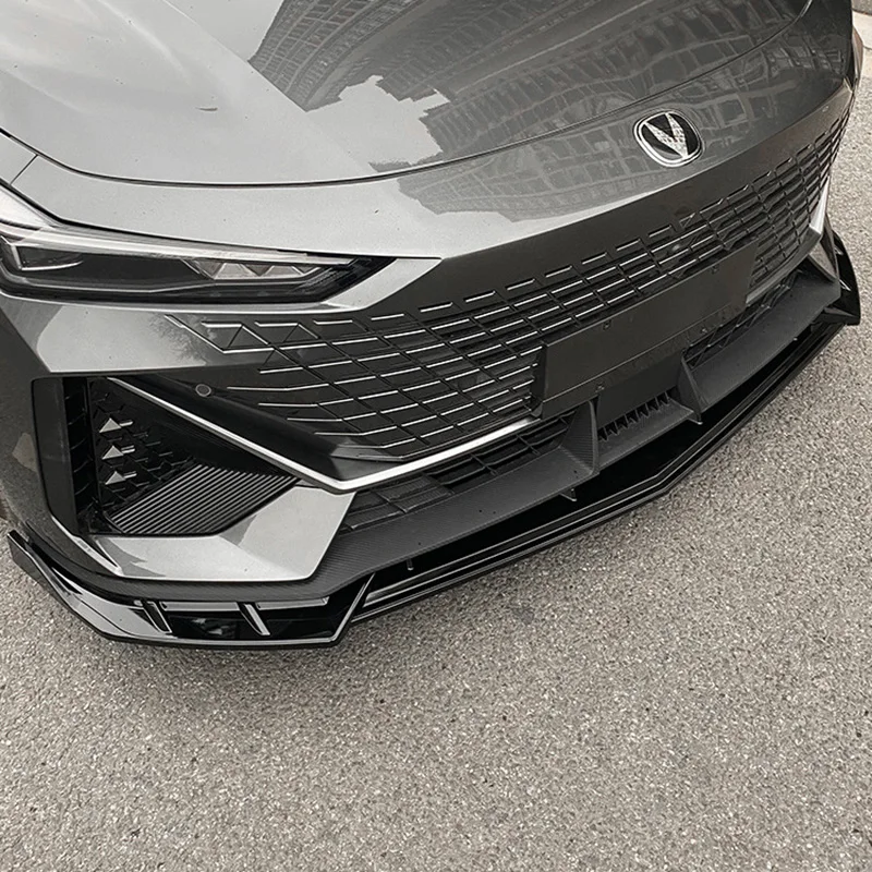 

For CHANGAN UNI-V 2023 2024 3 pcs/Set Car Front Bumper Lip Chin Spoiler Splitter Diffuser Tuning Accessories Part