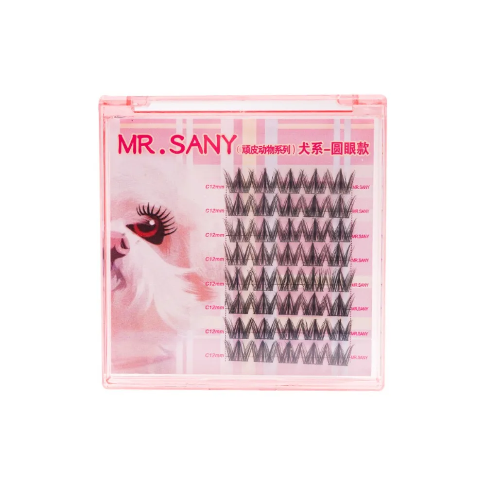 Makeup Tool DIY Segmented False Eyelash Lovable Manga Self-adhesive Lashes Hard Stem Clusters Glue Free False Eyelashes Girl