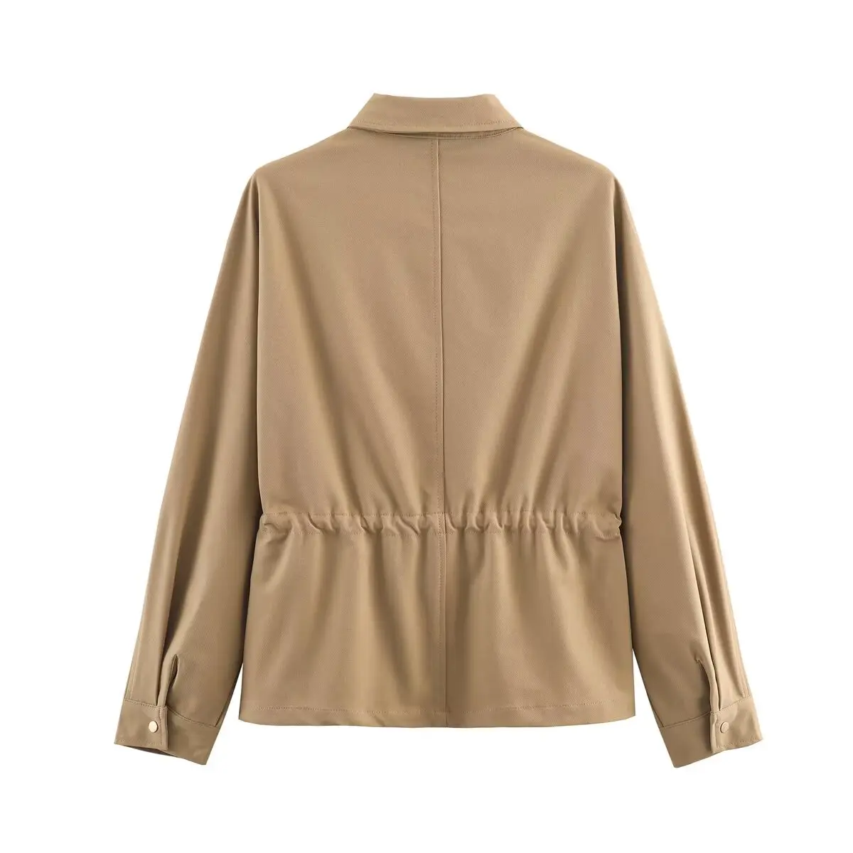 HH Female Causal Pants Suits Long Sleeves Solid Zipper Bomber Jackets+Drawstring Pants Autumn Fashion Safari Wear Khaki Set