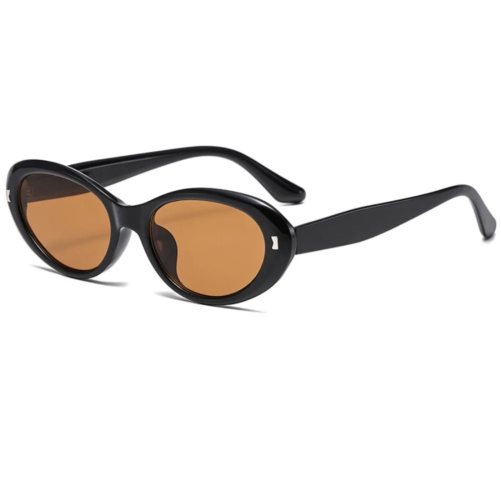 

Trendy Elliptic Frame Women Sunglasses UV Protection Anti-Reflective Retro Sunglasses UV400 Black Shades Travel