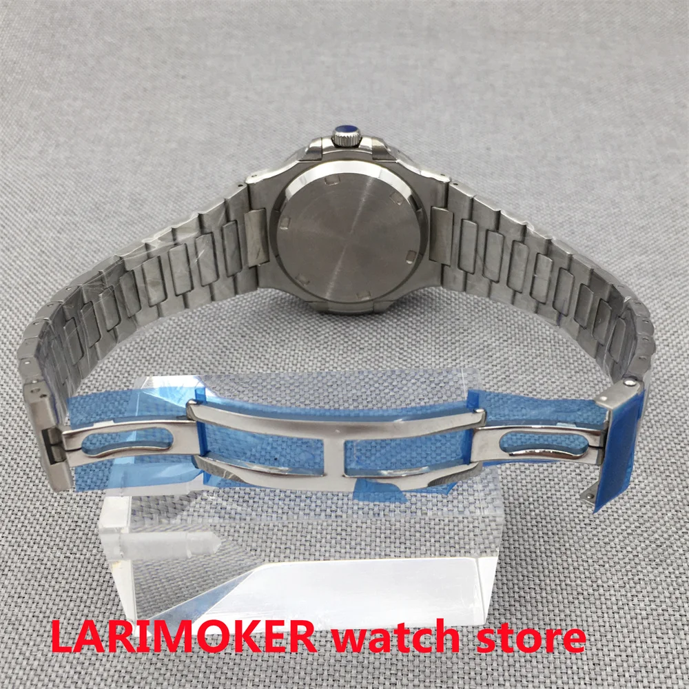 38mm BLIGER/nologo NH35A/ Miyota 8215 vetro zaffiro quadrato automatico Casual orologio da uomo data quadrante asettico bracciale 316L