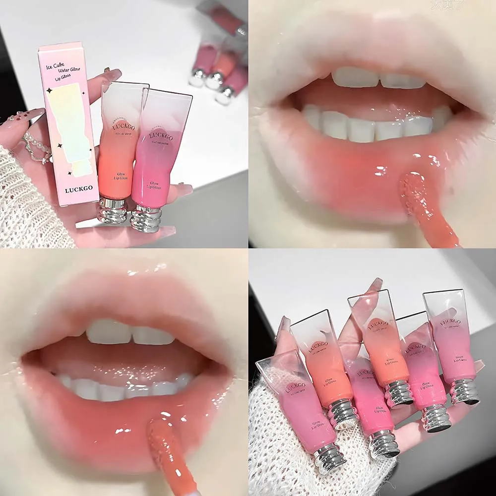 Water Plump Glaze Lip Gloss Moisturizing Mirror Finish Non Sticky_voghion.com
