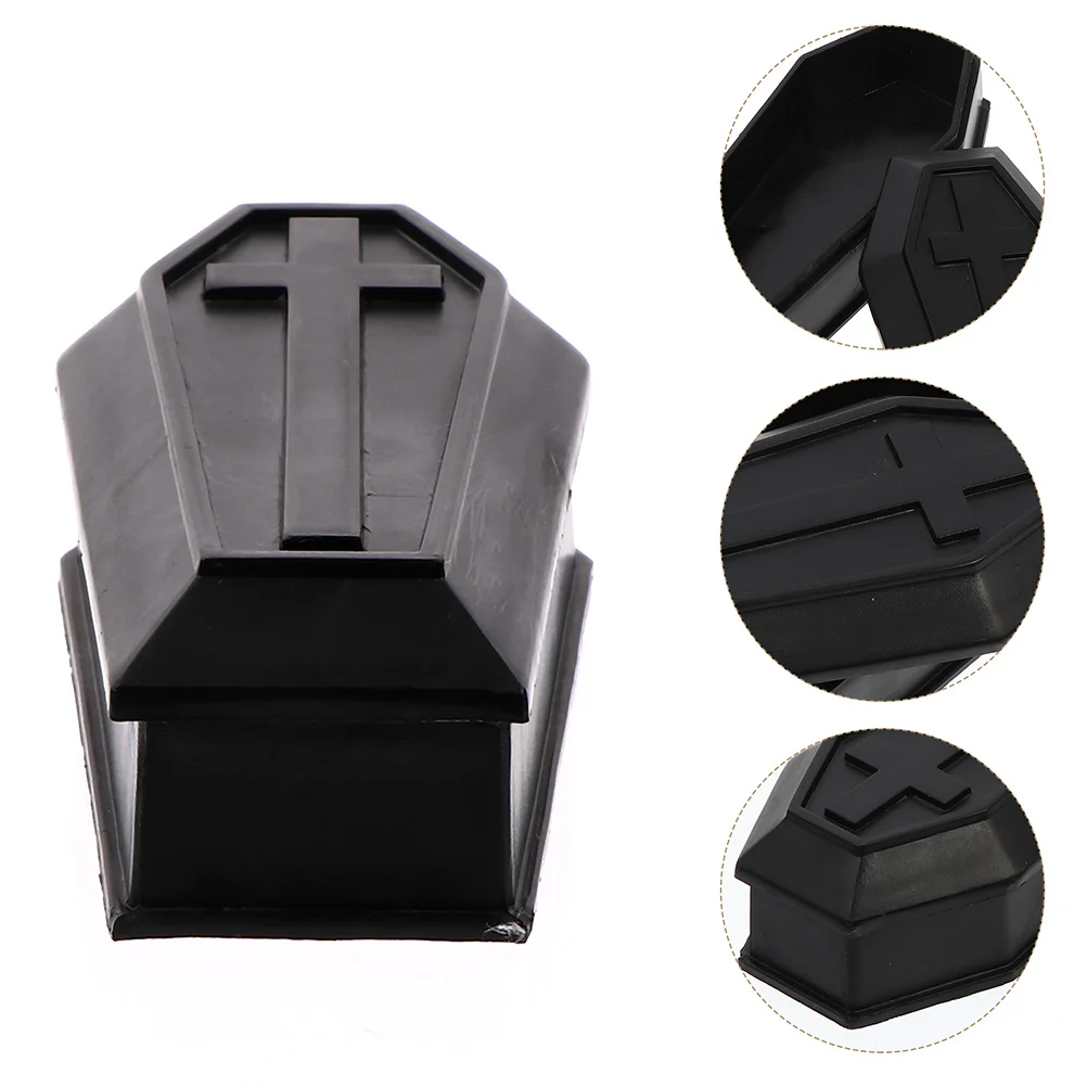 

5 Pcs Coffin Box Halloween Adornment nament Sweets Decorations Props Prank Plastic Reusable Storage
