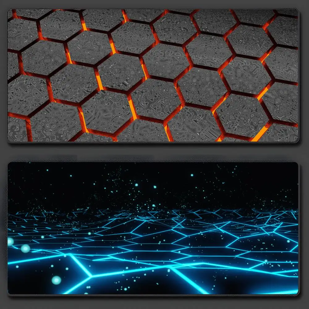 

Hexagon Geometry Creativity Mouse Pad Large Anti-Slip Rubber Gaming MousePad Durable Desk Pad Thick Seam Edge Suitable For Offic
