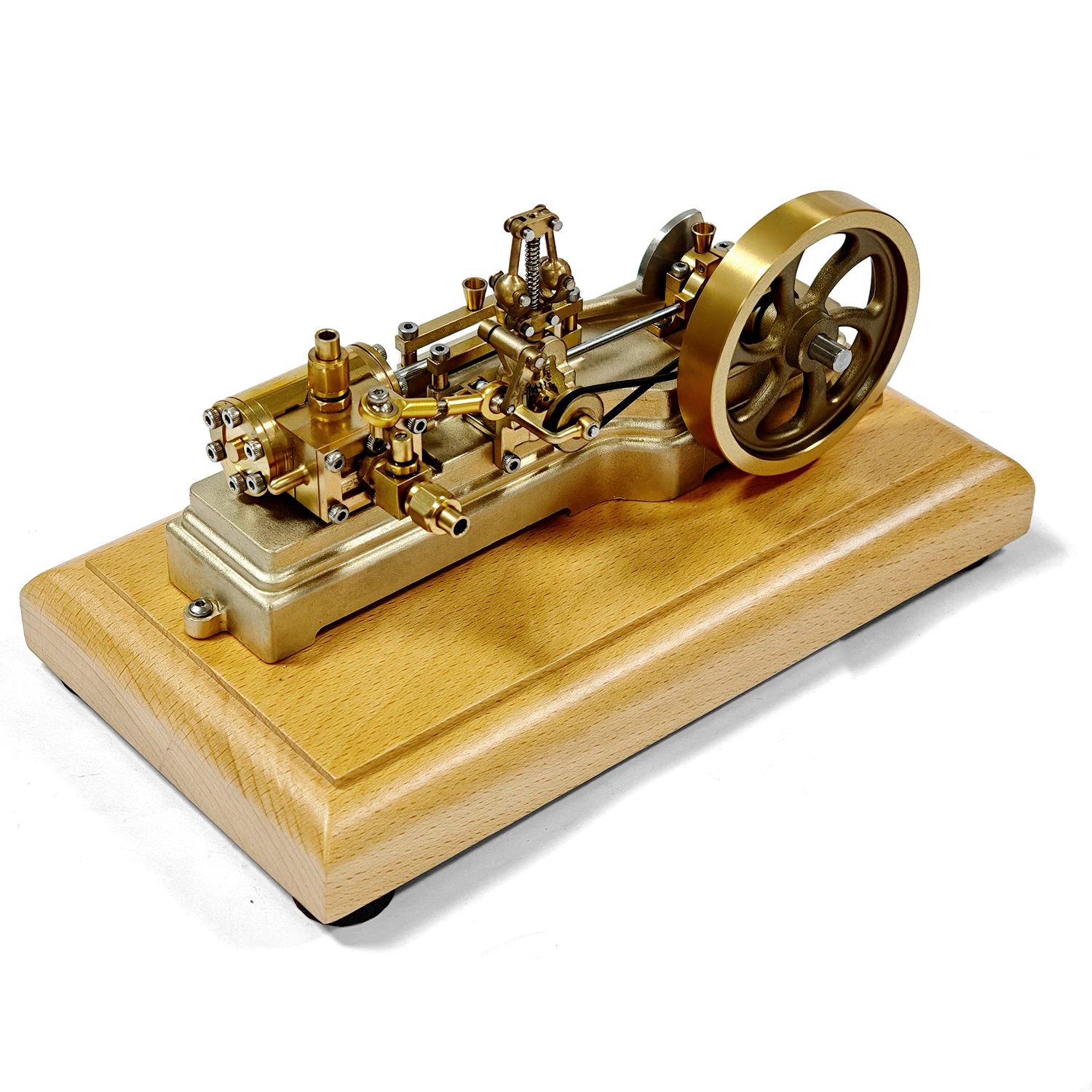 S10 Horizontal Single Cylinder Steam Engine Model Ornament Toy RC Steam Ship Power Module Startable Retro Metal Engine Model
