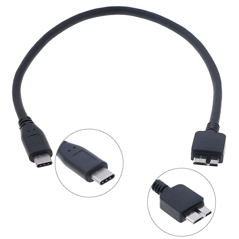 USB C to Micro USB Cable Type C to Micro B for WD my PassPort HDD Hard Disk 30cm