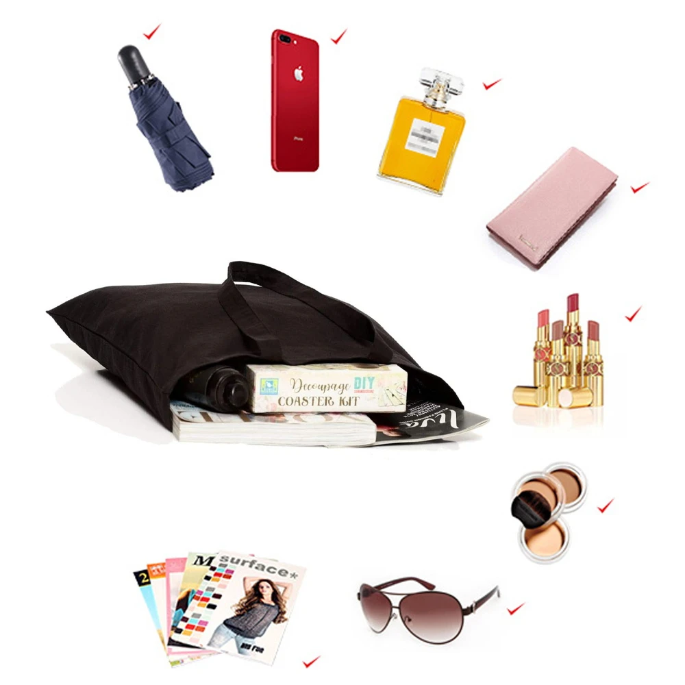 Shoping Bags Foldable Reusable Cloth Bag Ladies All-match Handbags Shoulder Canvas Shopping for Groceries Sac Tote Bag