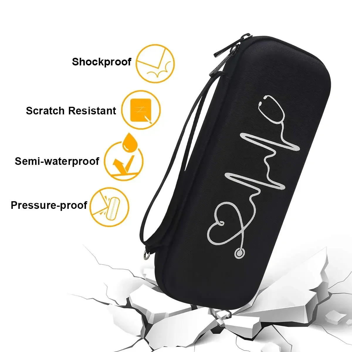 Portable stethoscope bag multifunctional stethoscope eva storage bag hard shell storage box stethoscope storage bag