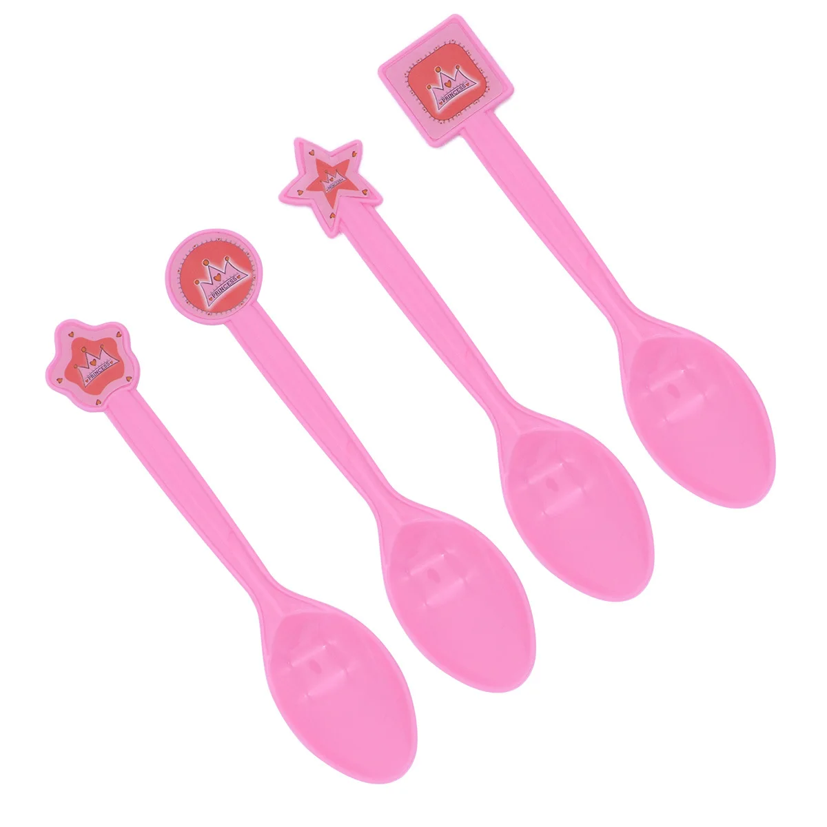 

1Pack Elegant High Gloss Spoons for Cake Birthday Party Durable Reusable Plastic Tableware Supplies Children Spoons