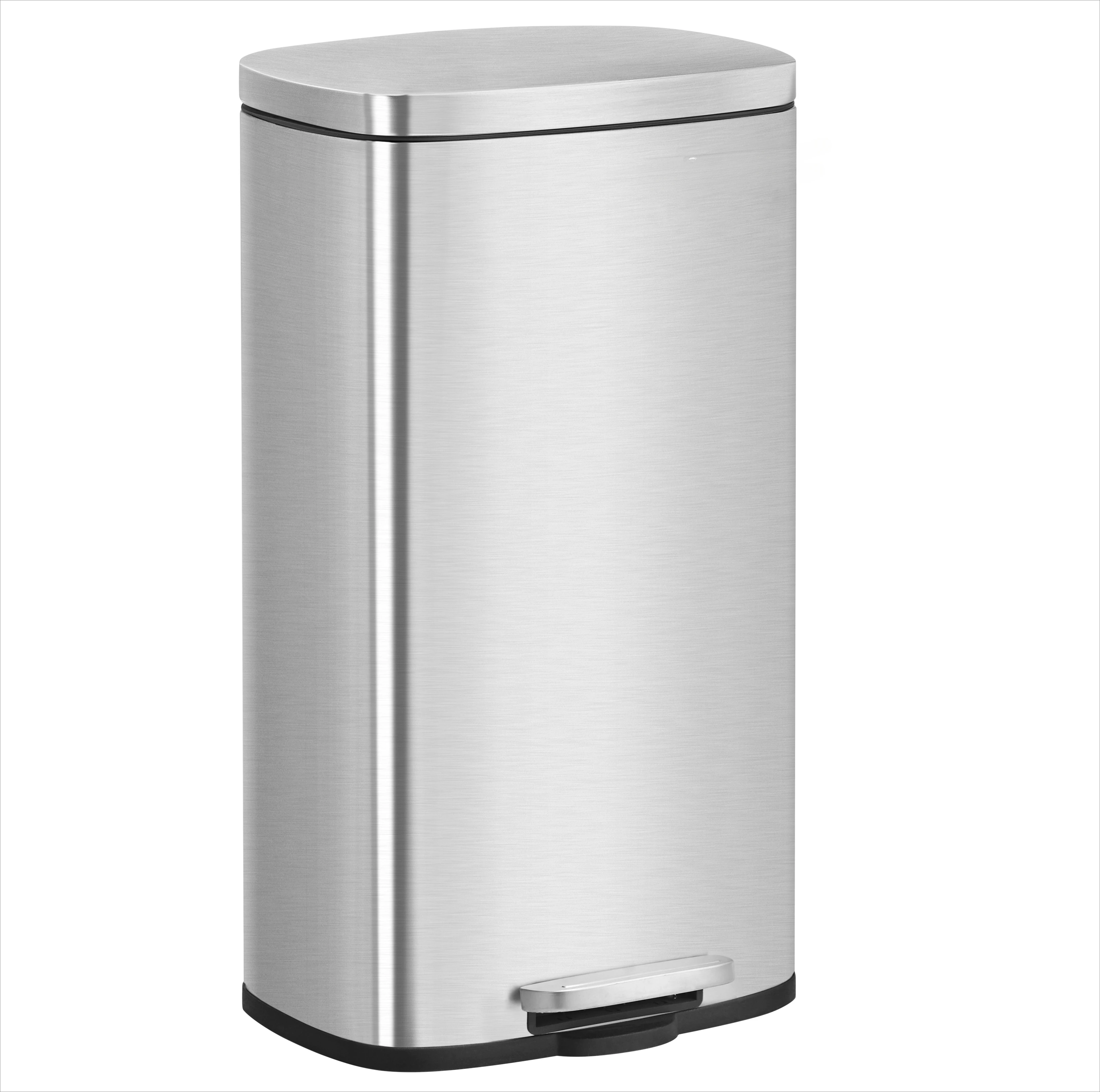 home Kitchen Stainless Steel Nordic Trash Can hotel bathroom Metal Waste Bin 30L Pedal Bin Recycling Bins