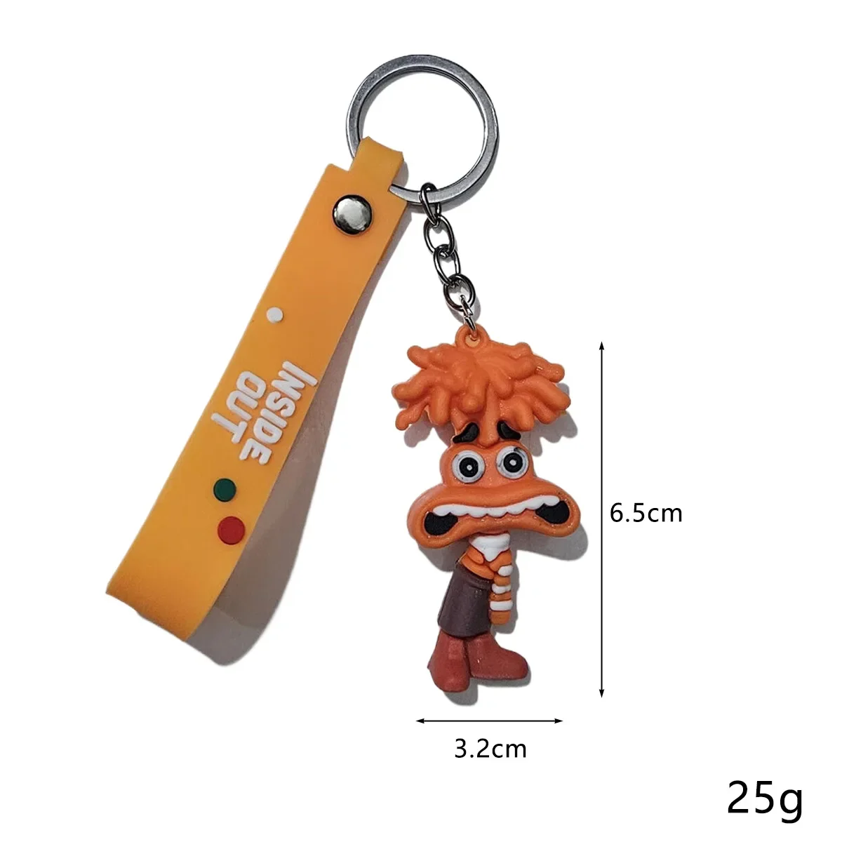 Inside Out 2 Cute Keychains for Boys Girls Anime Cartoon Personality Character Soft Glue Key Chains Bags Pendant Kids Toys Gifts