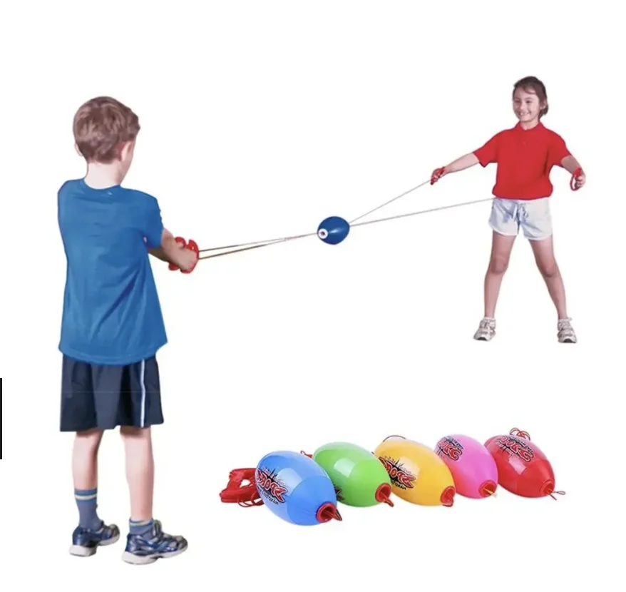 Speed Ball Through Pulling Ball Outdoor Game Children Parent Interaction Fun Collision Toy Force Elastic Sliding Zoom Ball