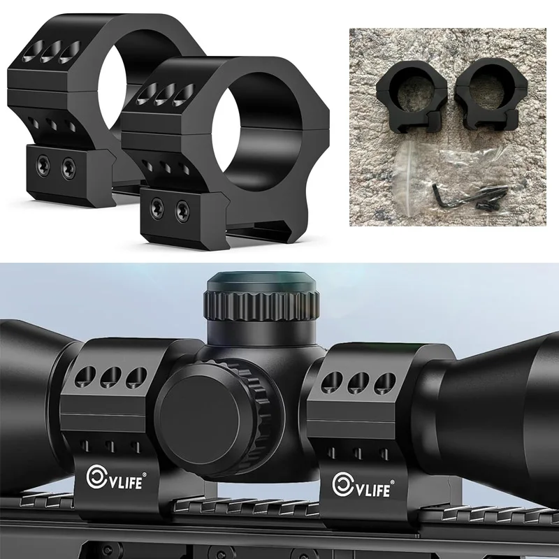 

CVLIFE 30mm Scope Rings Mount Precision Rifle Scope Mount for Picatinny Rails 2 Pieces Hunting Accessory