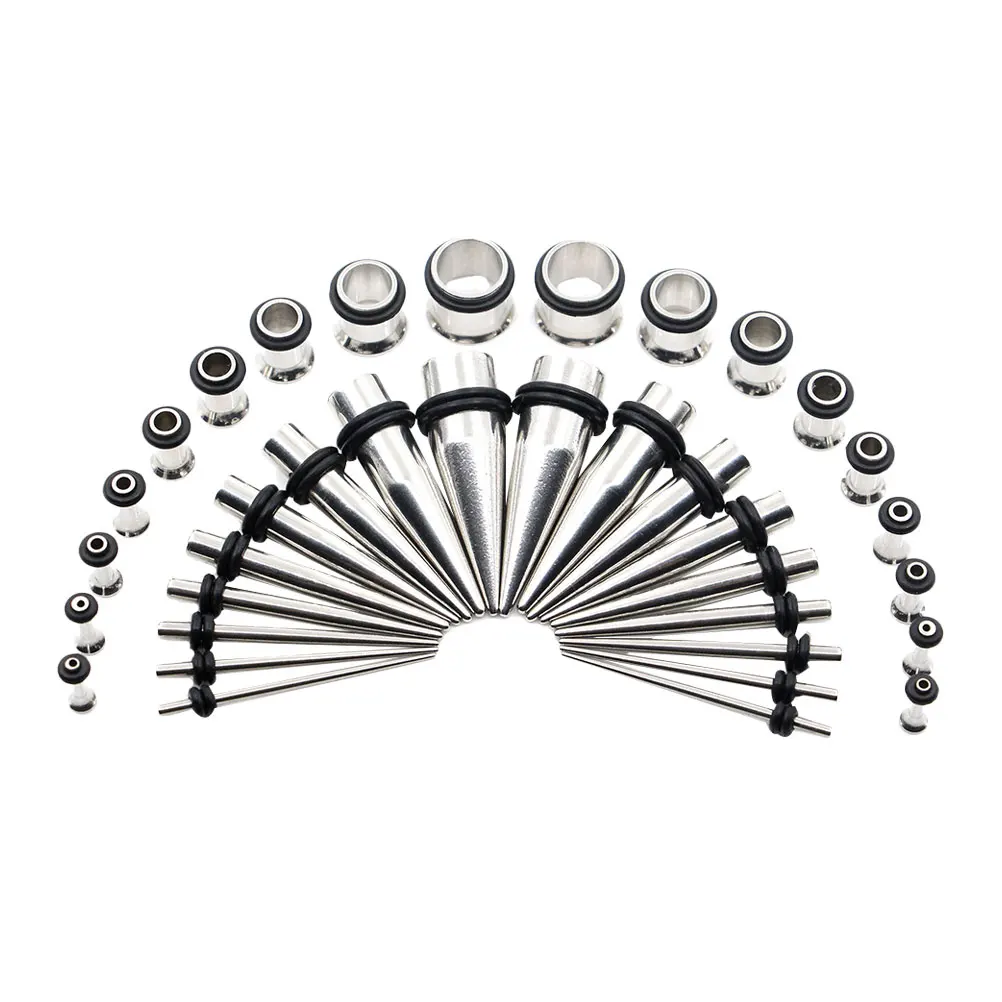 

36 Pcs Piercing Jewelry Set Ear Gauges ers Body Perforation Kit Beginners Single Horn Safe Material Non Irritant Home Shop