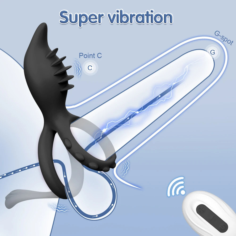 Кольцо на член с дистанционным управлением, вибратор, стимулятор клитора, рукав для кольца пениса, секс-игрушки для мужчин, пар, мужские кольца на член целомудрия