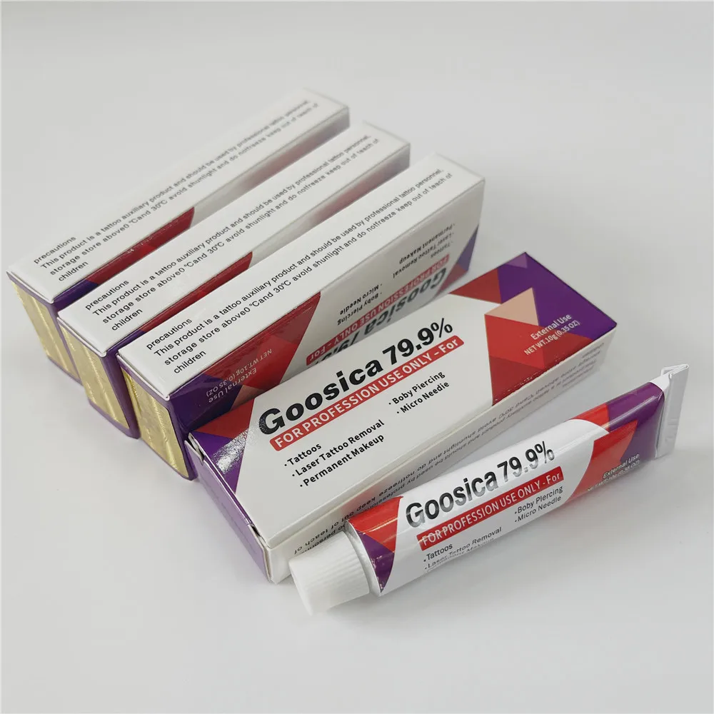 

Wholesale Drop 79.9% Goosica Before Tattoo Cream for Semi Permanent Makeup Piercing Microblading Eyebrow Lip 10G