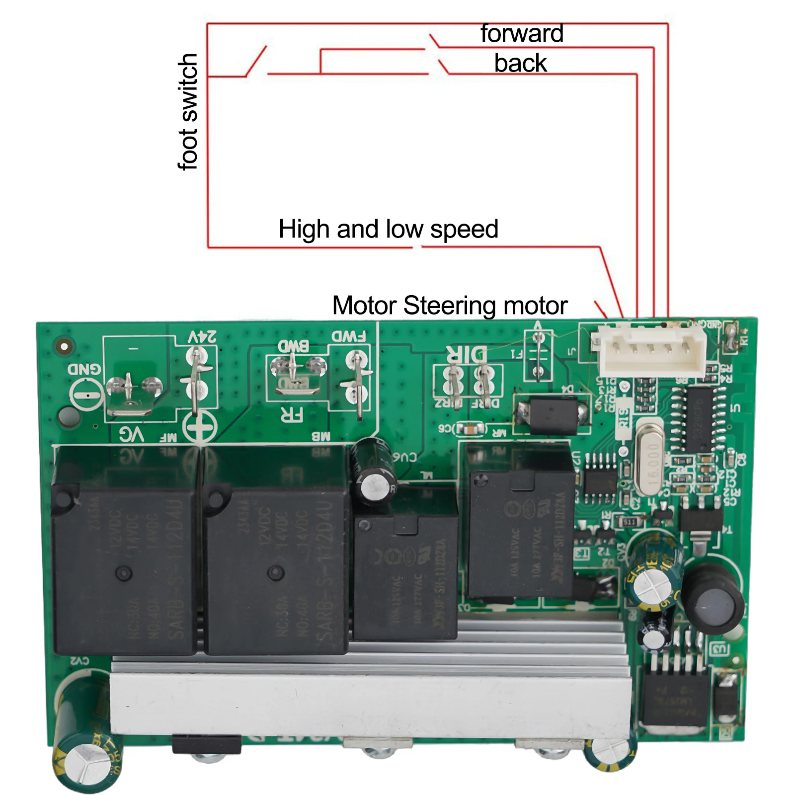 Remote Control Receiver 24V 5 pin Full Set High quality Control Box Receiver Electric Vehicle Controller Receiver