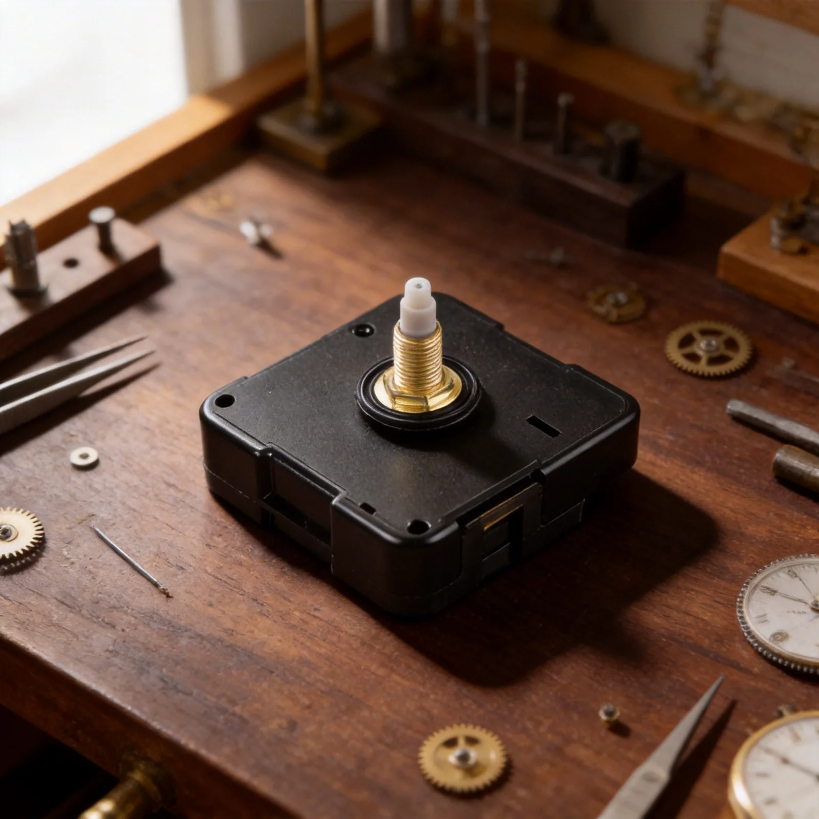 Repair Clock Tools Wooden Clock Kit User-Friendly Installation Efficient for Power Usage Wooden Round Tip Pointer Set