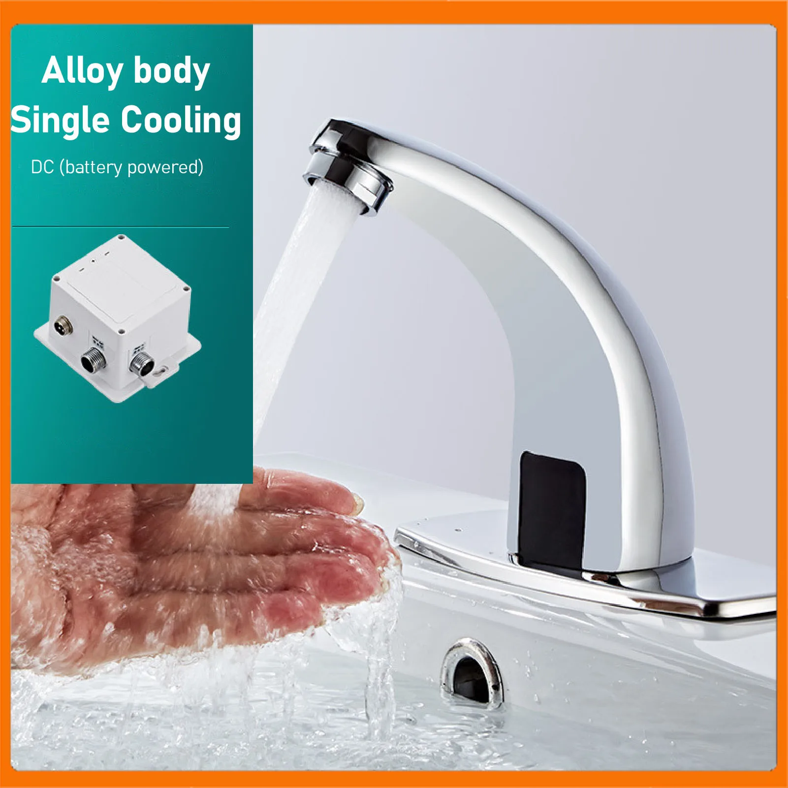 

Sensor Faucet Energy Saving Infrared Sensing G1/2 Automatic Sensor Bathroom Faucet High Sensitivity Fine Polished for Bathroom